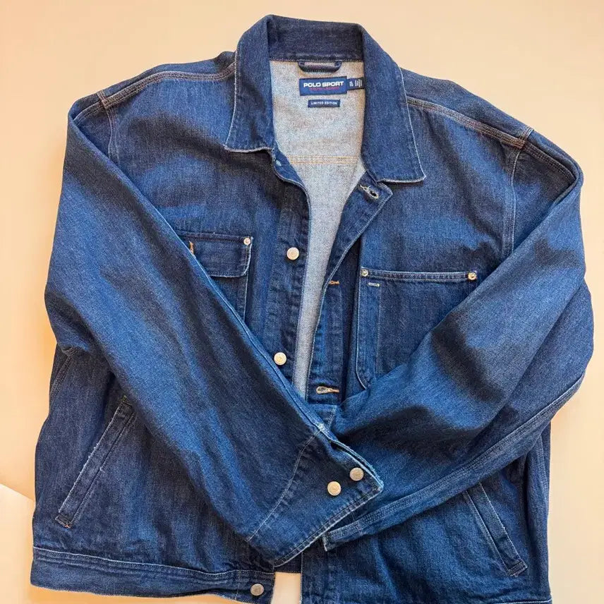 [BUNJANG] Polo Sport Star-Spangled Banner Print Denim Jacket XL / 폴로 스포츠 데님 자켓 성조기 프린팅 XL