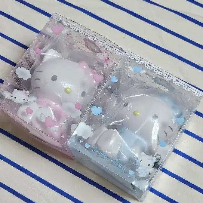 [BUNJANG] Hello Kitty Figure Pink/Blue Bundle Set (Sealed) / 헬로키티 피규어 핑크/블루 일괄 (미개봉)