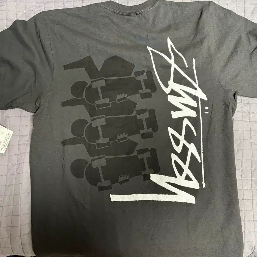 [BUNJANG] Stussy Skate Stack Black T-Shirt / 스투시 Skate Stack 블랙 반팔 티셔츠