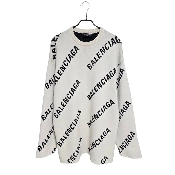 [BUNJANG] Balenciaga Multicolor Logo Knit Sweater / 발렌시아가 멀티로고 니트