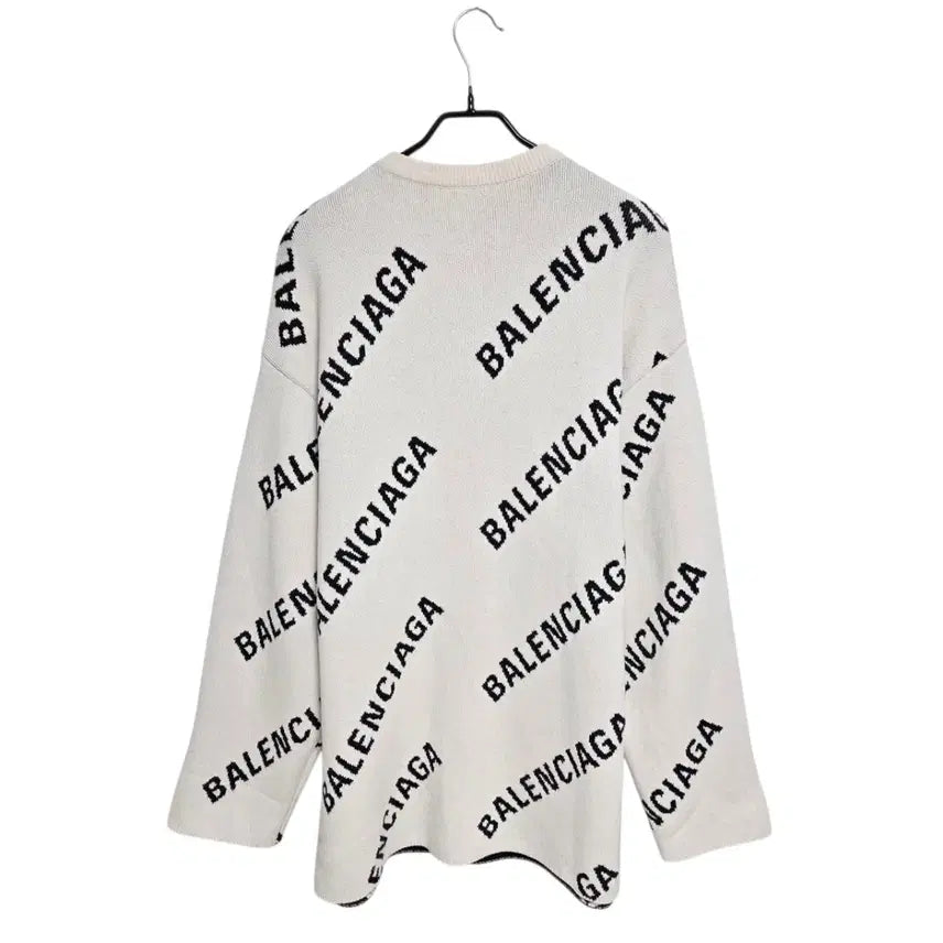 [BUNJANG] Balenciaga Multicolor Logo Knit Sweater / 발렌시아가 멀티로고 니트