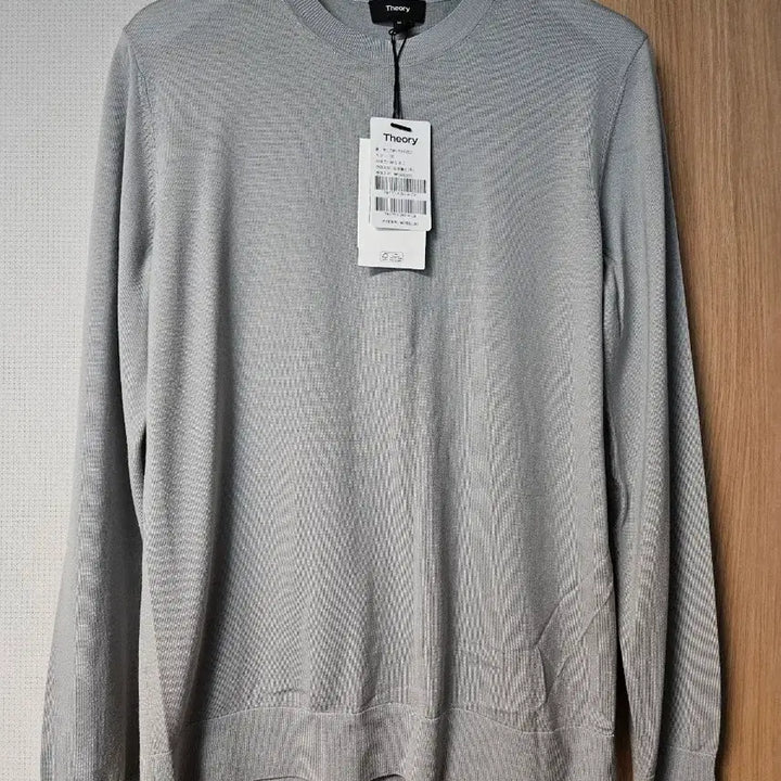 [BUNJANG] Theory Regal Wool Crewneck Sweater M Light Grey / 띠어리 리갈울 크루넥(연회색, M)