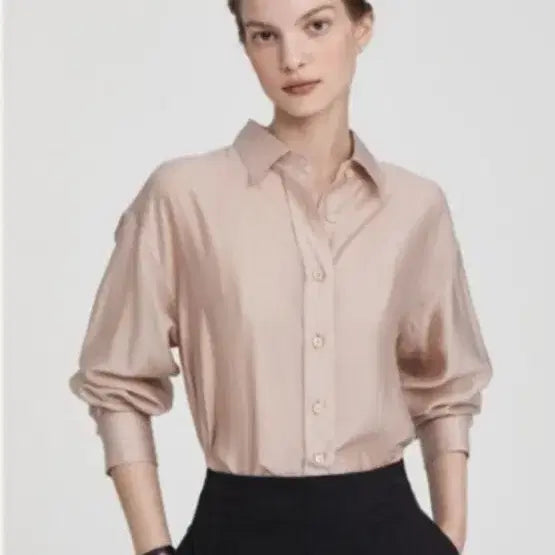 [BUNJANG] Sienne Sheer Shirt Glass Peach / 시에 니스 시어 셔츠 글라스 피치 오리진