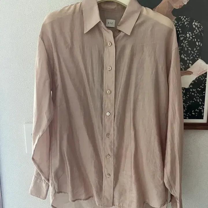 [BUNJANG] Sienne Sheer Shirt Glass Peach / 시에 니스 시어 셔츠 글라스 피치 오리진