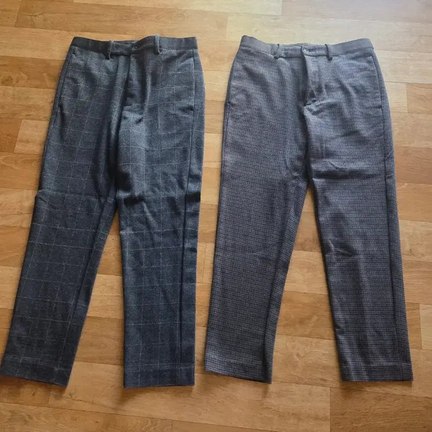 [BUNJANG] Checkered Trousers Set (2 pcs) / 체크 바지 2종 세트