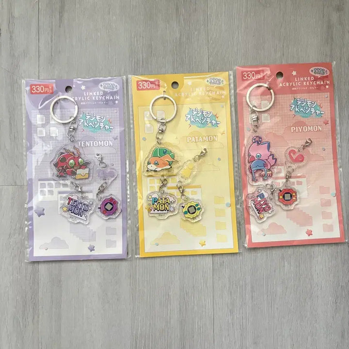 [BUNJANG] Digimon Daiso Keyring Set (Rika, Hansol, Sora) / 디지몬 다이소 키링 일괄 판매 (리키,한솔,소라)