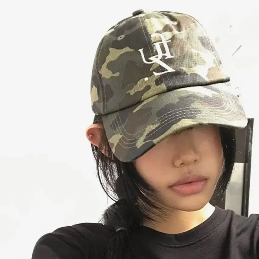 [BUNJANG] Fuzzy Scan Signature Camo Ball Cap / 퍼지스캔 시그니처 카모 볼캡