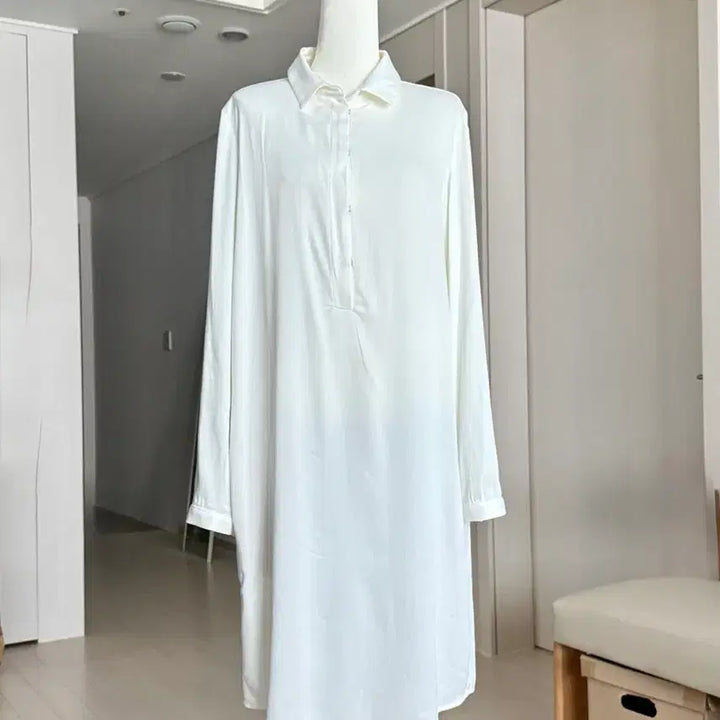 [BUNJANG] Massimo Dutti White Long Shirt Dress / 마시모두띠 흰색 드레스
