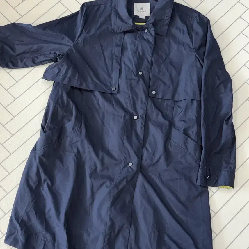[BUNJANG] ROSSA.W Navy Spring/Summer Lightweight Long Coat Jacket / ROSSA.W 네이비 봄여름 얇은 롱 코트 자켓 여자100