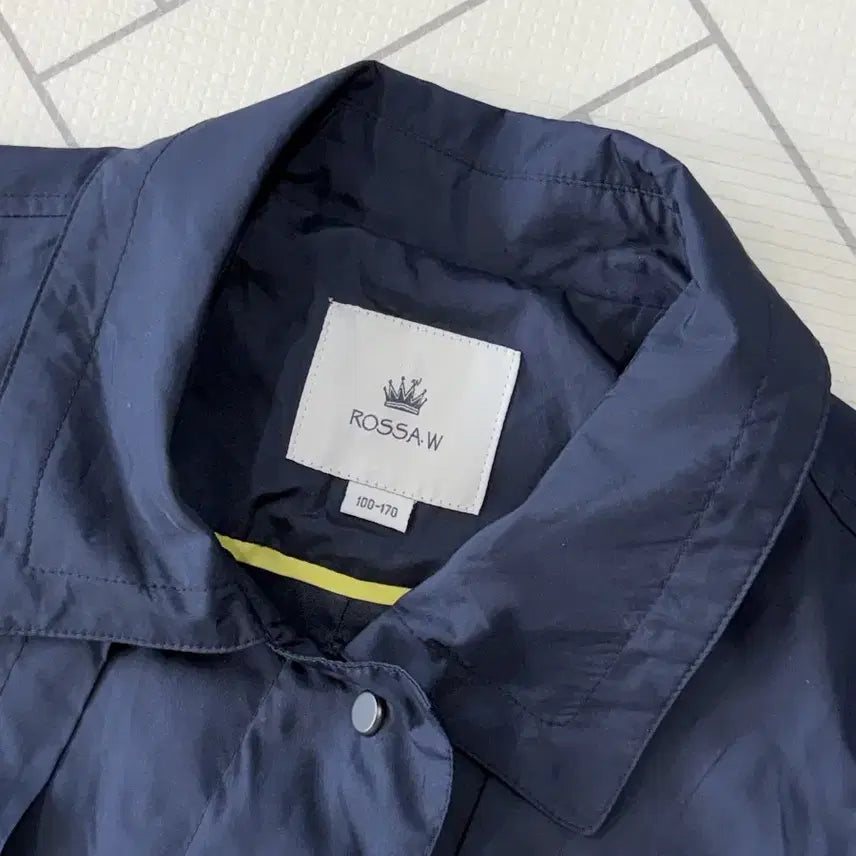 [BUNJANG] ROSSA.W Navy Spring/Summer Lightweight Long Coat Jacket / ROSSA.W 네이비 봄여름 얇은 롱 코트 자켓 여자100