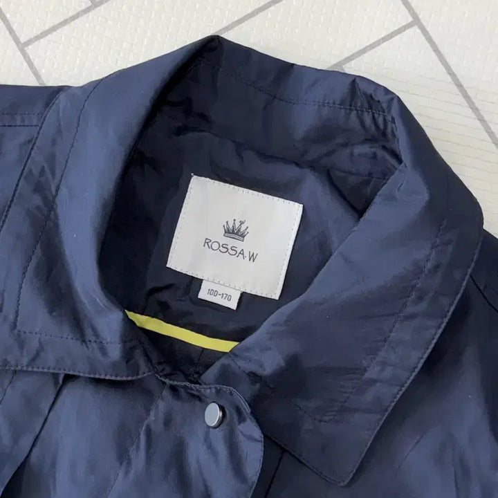 [BUNJANG] ROSSA.W Navy Spring/Summer Lightweight Long Coat Jacket / ROSSA.W 네이비 봄여름 얇은 롱 코트 자켓 여자100