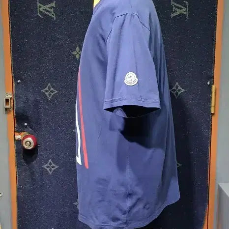 [BUNJANG] Moncler Navy Logo Short Sleeve T-Shirt / 몽클레어 네이비 로고 반팔 티셔츠