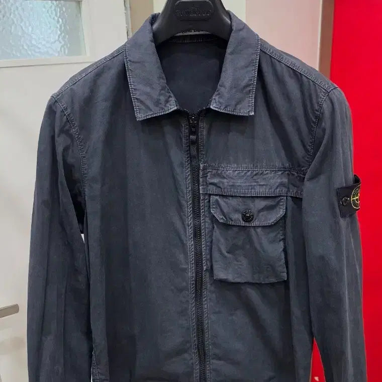 [BUNJANG] Stone Island Old Effect Overshirt Black M / 스톤아일랜드 올드이펙트 오버셔츠