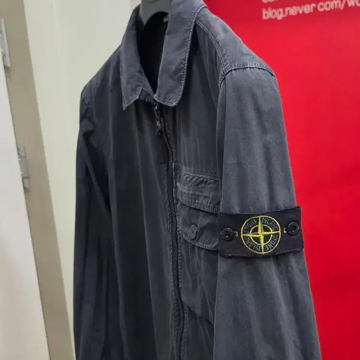 [BUNJANG] Stone Island Old Effect Overshirt Black M / 스톤아일랜드 올드이펙트 오버셔츠