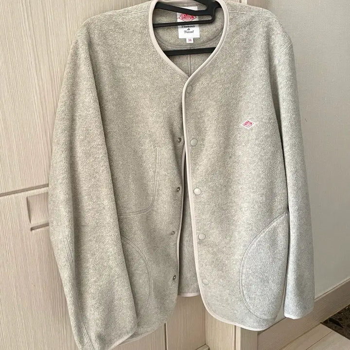 [BUNJANG] DANTON Fleece Cardigan Ivory Size 38 / DANTON (단톤) 플리스 가디건 아이보리 (38)