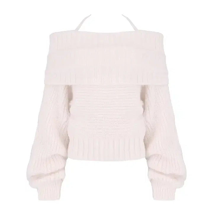 [BUNJANG] Clishere Off-Shoulder Knit / 클리시어 오프숄더 니트