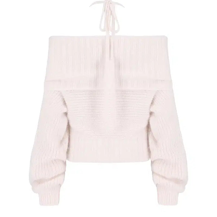 [BUNJANG] Clishere Off-Shoulder Knit / 클리시어 오프숄더 니트