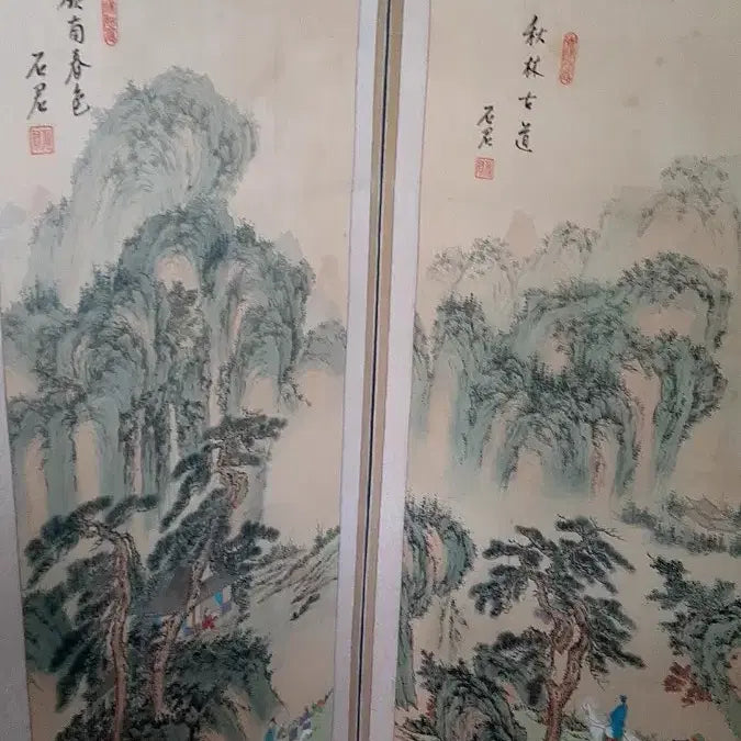 [BUNJANG] Korean Landscape Painting 8-Panel Folding Screen / 산수화 ㅡ 병풍