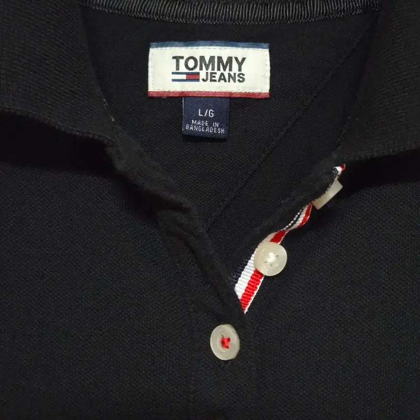 [BUNJANG] Tommy Jeans Black Polo Shirt (L) / 타미진스 블랙 카라티 (L)