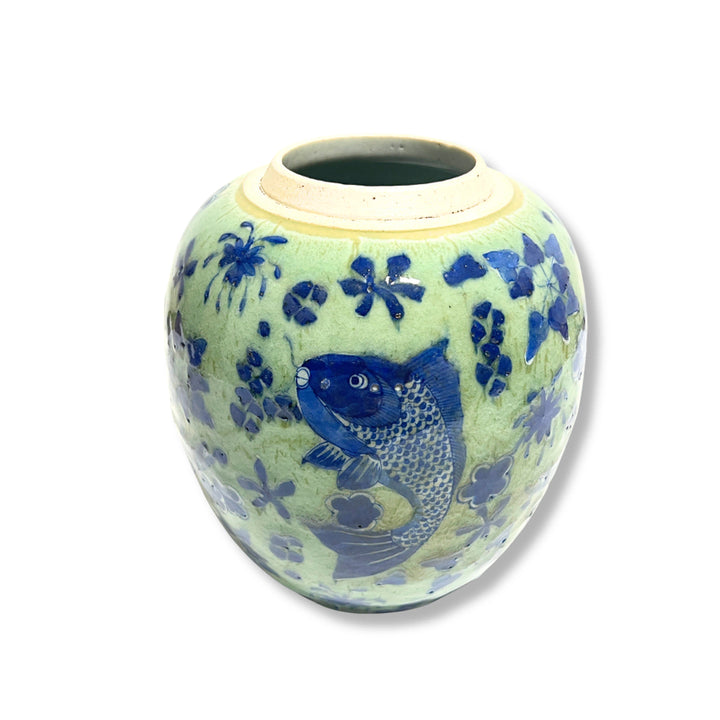 [SOLD OUT] 백자녹지청화어조문관 [중국도자기]