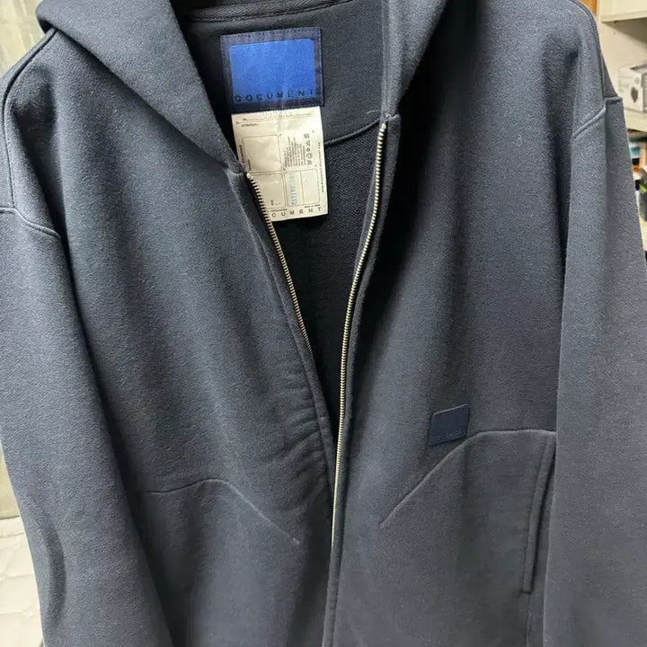 [BUNJANG] Document Navy Hooded Zip-Up Jacket L Size / 도큐먼트 네이비 후드집업 L사이즈 판매