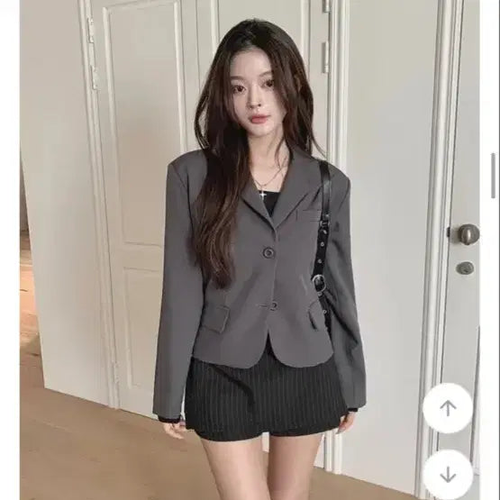 [BUNJANG] Charcoal Basic Jacket / 차콜색 자켓