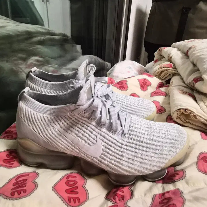[BUNJANG] Nike Air VaporMax Flyknit 3 Pure Platinum White (265) / 나이키 에어 베이퍼맥스 플라이니트 3 퓨어 플래티넘 265