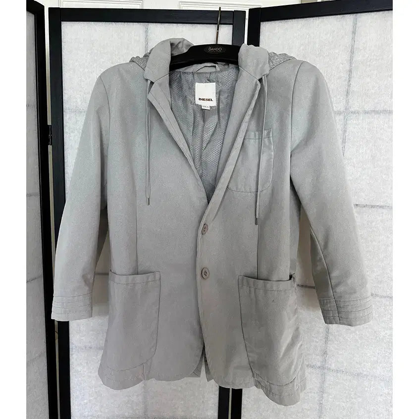 [BUNJANG] DIESEL 7-Sleeve Hooded Jacket L / DIESEL 디젤 봄가을용 7부 후드자켓 L사이즈 정품