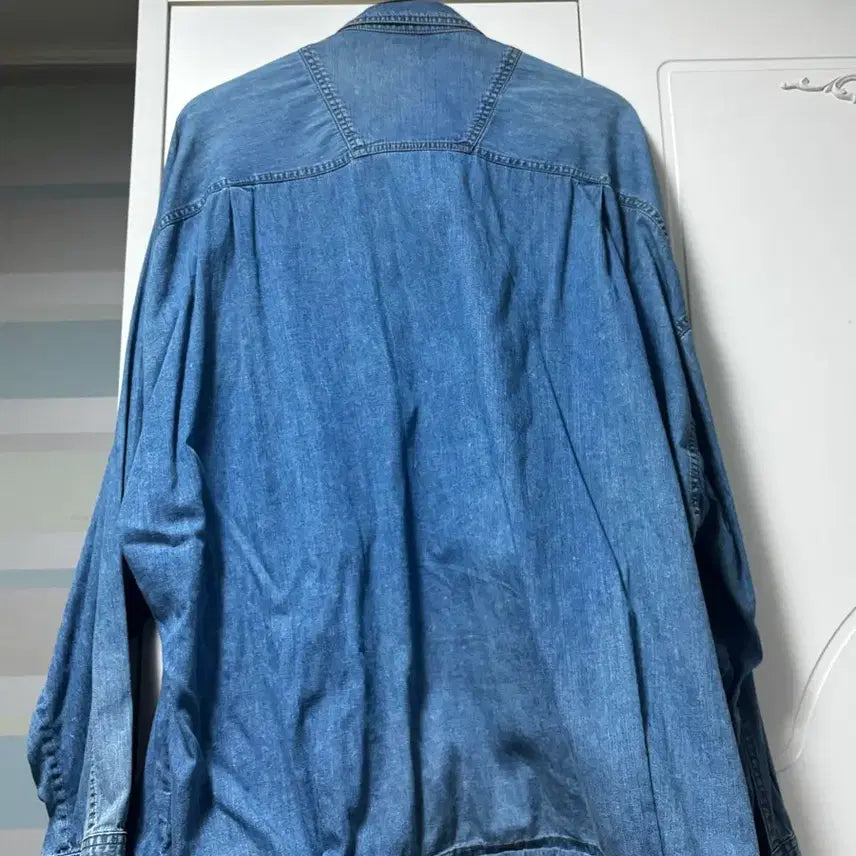 [BUNJANG] JUUN.J 25SS Medium Wash Denim String Shirt Size 48 / 25ss 준지 중청 데님 스트링 셔츠 48