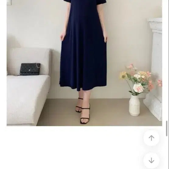 [BUNJANG] Lucid Night Navy Long Dress / 루시드나잇 네이비 원피스