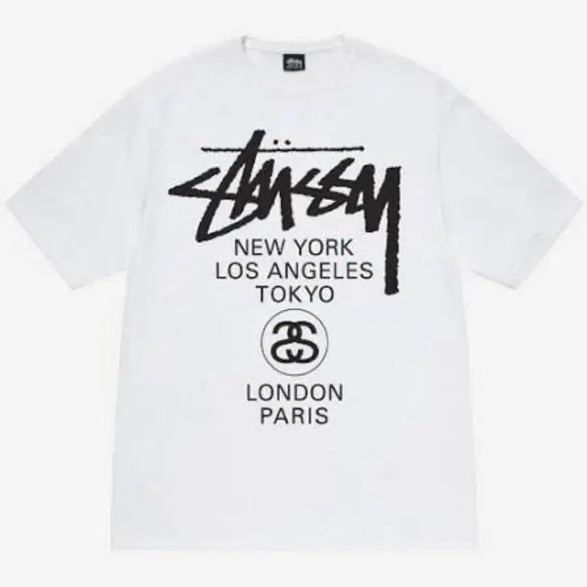 [BUNJANG] Stussy World Tour T-Shirt / 스투시 월드 투어 반팔