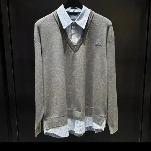 [BUNJANG] Juun.J Striped V-Neck Pullover Size S / 준지 스트라이프 브이넥 풀오버(s사이즈)