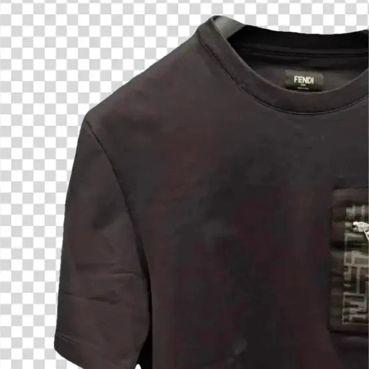 [BUNJANG] Fendi Signature Logo Pocket T-Shirt Black Size S / (정품) 펜디 시그니처 로고 포켓 반팔티 S 사이즈 오버핏