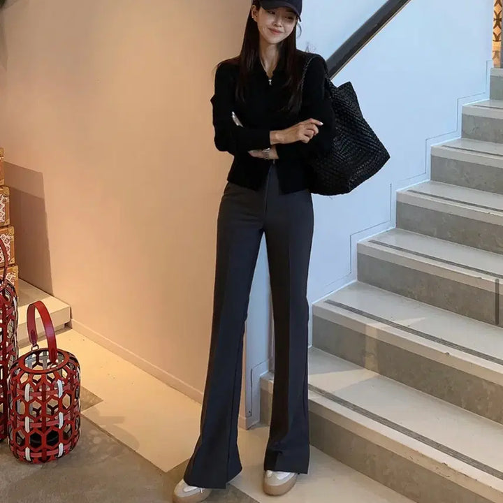 [BUNJANG] Bbibbongunni Two-Seam Bootcut Slacks - Size S / 삐뽕언니 양절개 부츠컷 슬랙스 세미슬랙스 S
