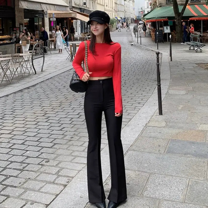 [BUNJANG] Bbibbongunni Two-Seam Bootcut Slacks - Size S / 삐뽕언니 양절개 부츠컷 슬랙스 세미슬랙스 S
