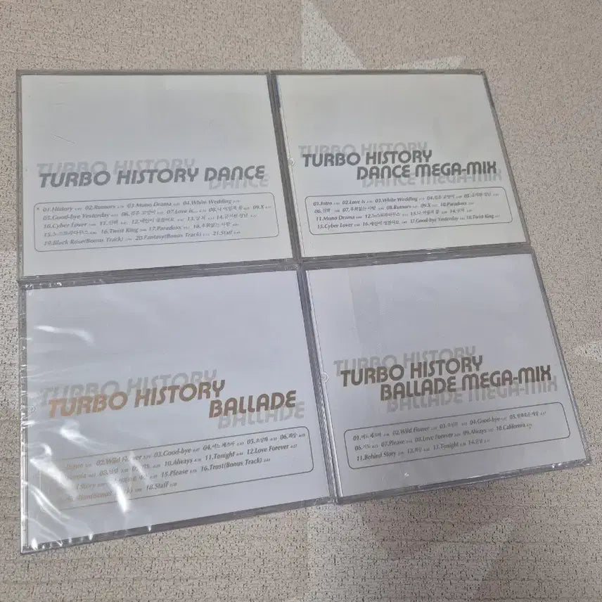 [BUNJANG] Turbo History Dance/Ballade 4CD Set / 터보 History 앨범 Dance/Ballade 4CD