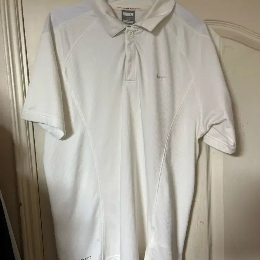 [BUNJANG] Nike Dri-FIT White Polo Shirt L / 나이키 기능성 화이트 폴로셔츠 L