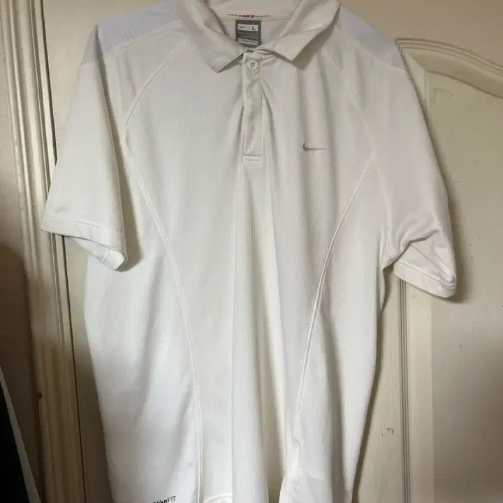 [BUNJANG] Nike Dri-FIT White Polo Shirt L / 나이키 기능성 화이트 폴로셔츠 L