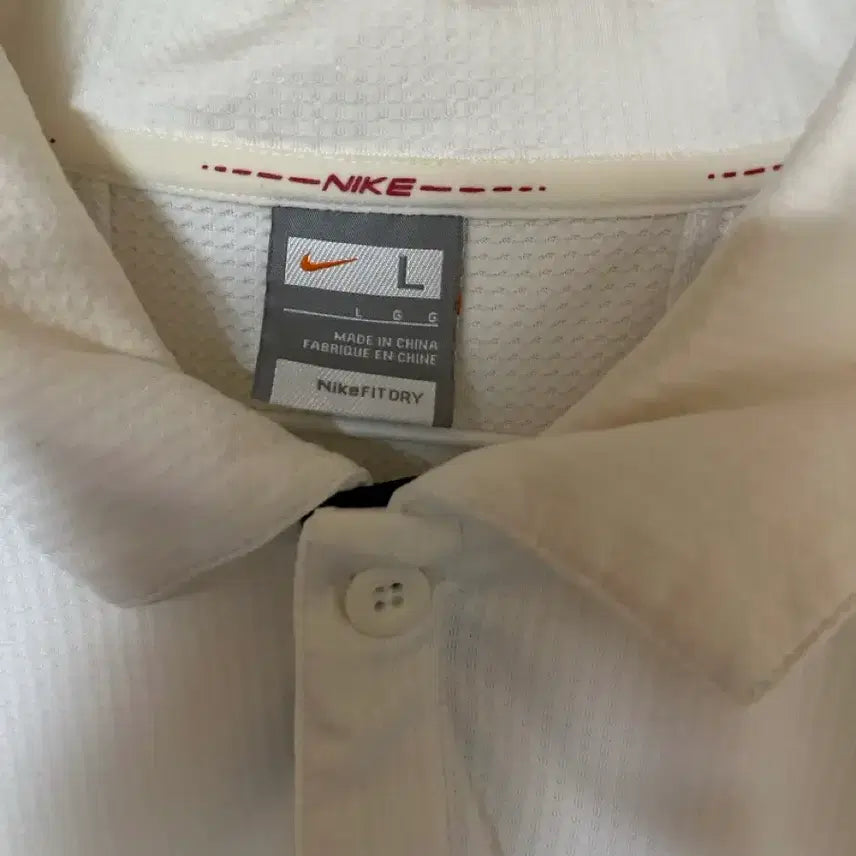 [BUNJANG] Nike Dri-FIT White Polo Shirt L / 나이키 기능성 화이트 폴로셔츠 L
