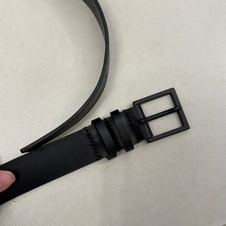 [BUNJANG] COS Black Leather Square Buckle Belt / 코스 블랙 레더 사각 버클 벨트
