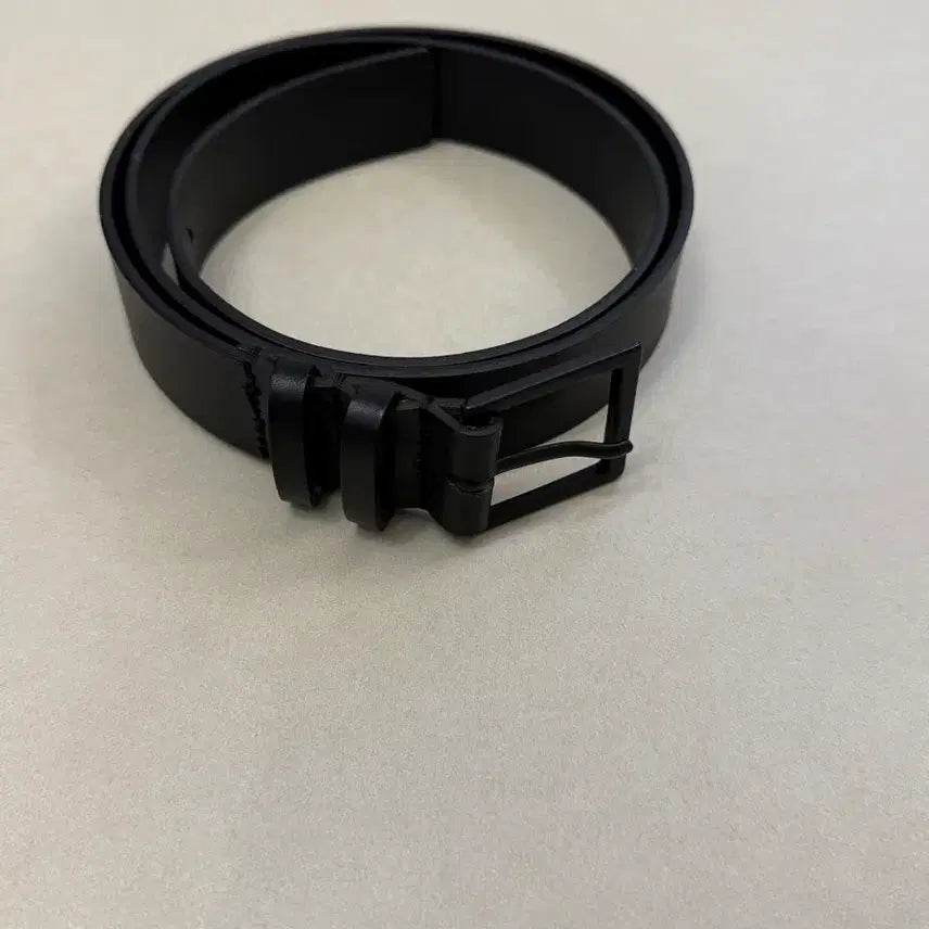 [BUNJANG] COS Black Leather Square Buckle Belt / 코스 블랙 레더 사각 버클 벨트