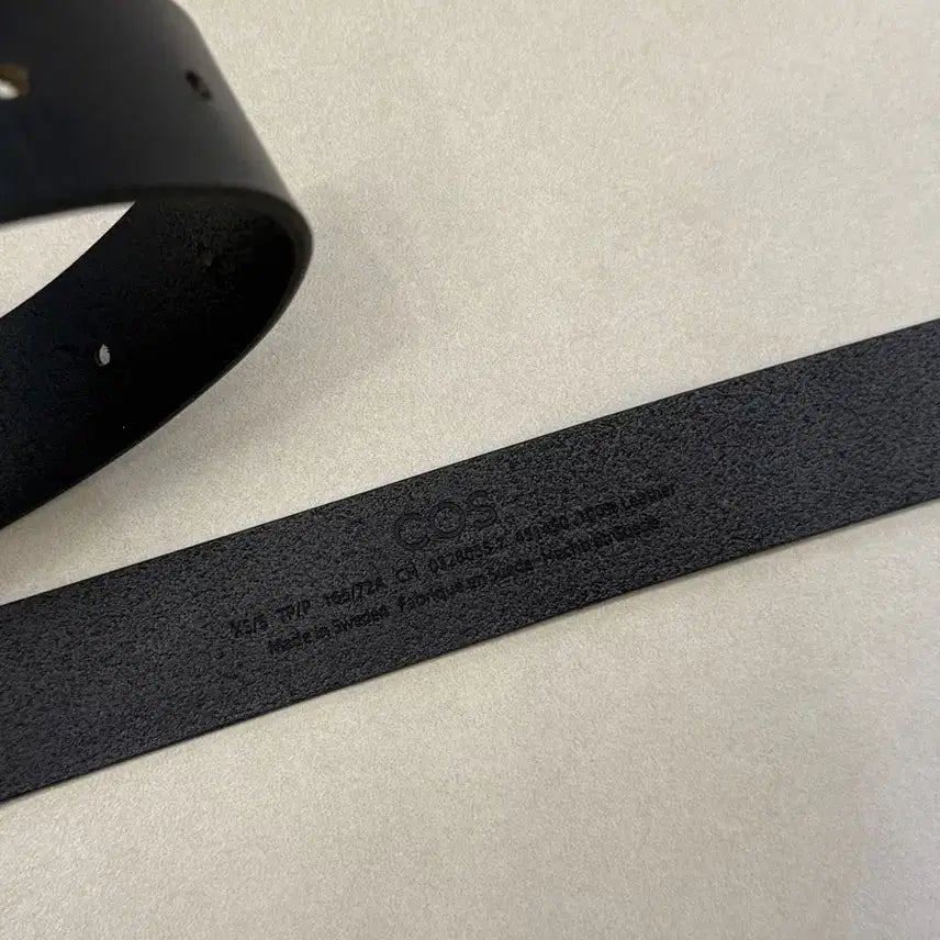 [BUNJANG] COS Black Leather Square Buckle Belt / 코스 블랙 레더 사각 버클 벨트