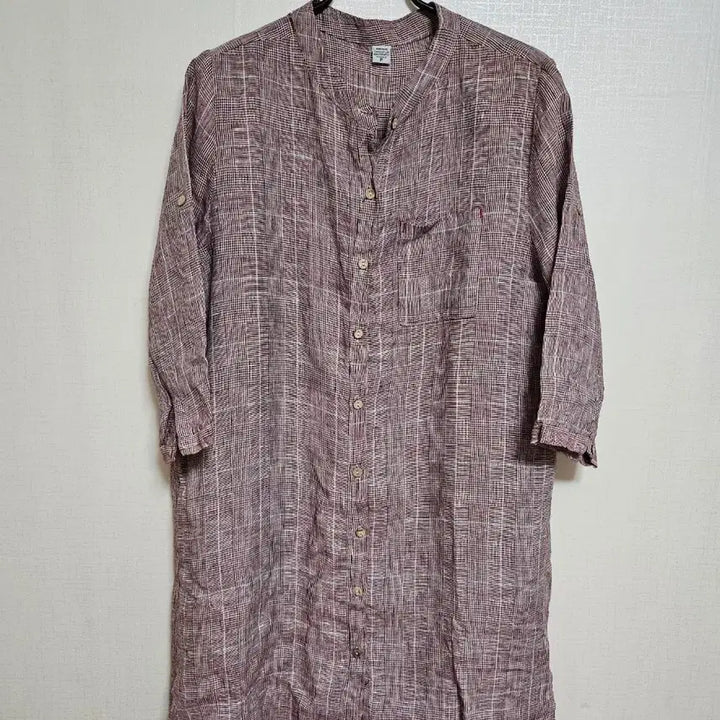 [BUNJANG] Linen Check Long Dress / Shirt Dress / (새상품) 린넨원피스 체크원피스 로브 롱원피스 린넨셔츠