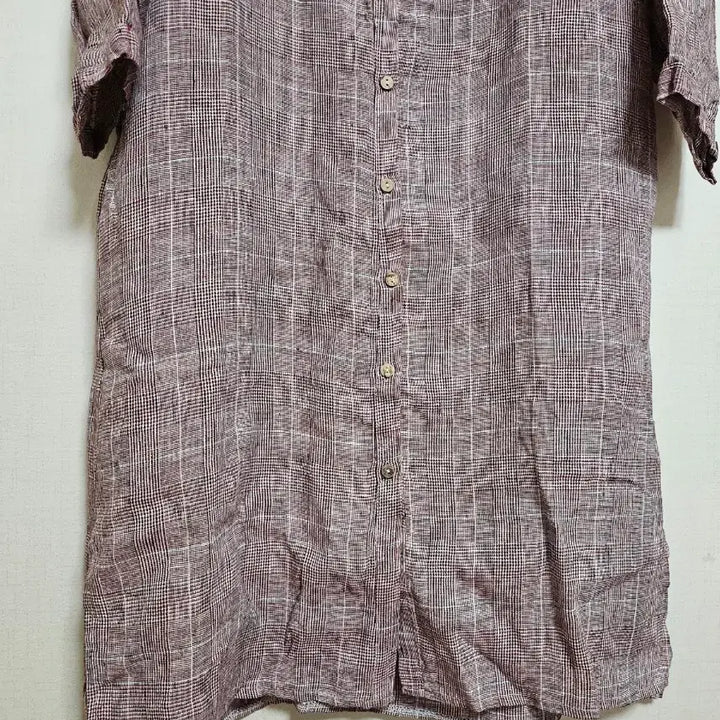[BUNJANG] Linen Check Long Dress / Shirt Dress / (새상품) 린넨원피스 체크원피스 로브 롱원피스 린넨셔츠
