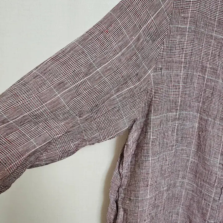 [BUNJANG] Linen Check Long Dress / Shirt Dress / (새상품) 린넨원피스 체크원피스 로브 롱원피스 린넨셔츠