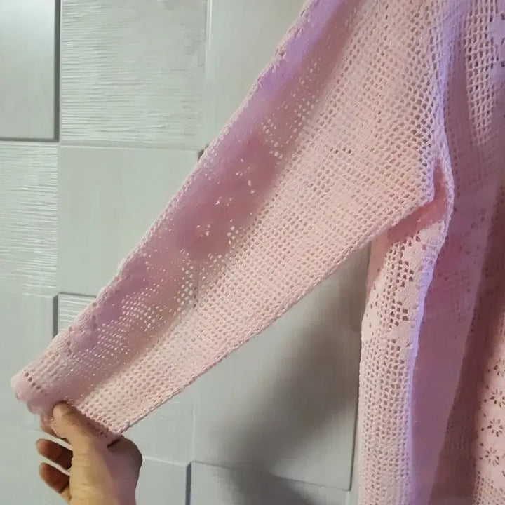 [BUNJANG] Crochet Cardigan with Collar / 카라 손뜨개 크로셰 가디건