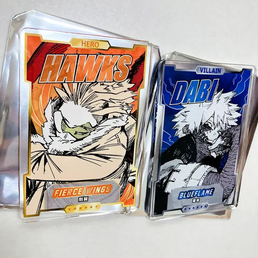 [BUNJANG] My Hero Academia Hawks &amp; Dabi Sticker &amp; Status Acrylic Standee Bundle Set / 히로아카 호크스 &amp; 다비 스테카 / 스테이터스 아크릴 일괄