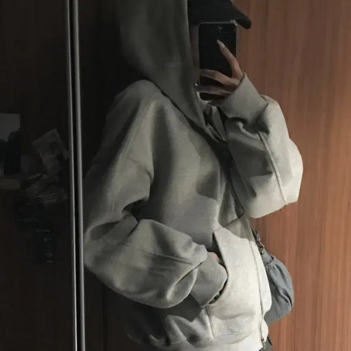 [BUNJANG] Yemomail Oversized Hooded Zip-Up / 예모마일 오버핏 후드 집업