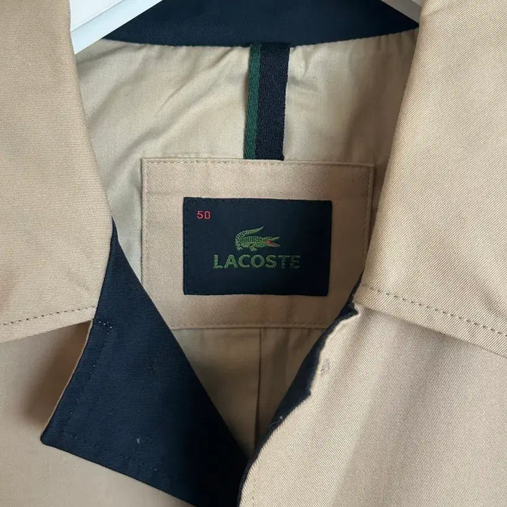 [BUNJANG] Lacoste Colorblock Trench Mac Coat / 라코스테 정품 배색 트렌치 맥코트