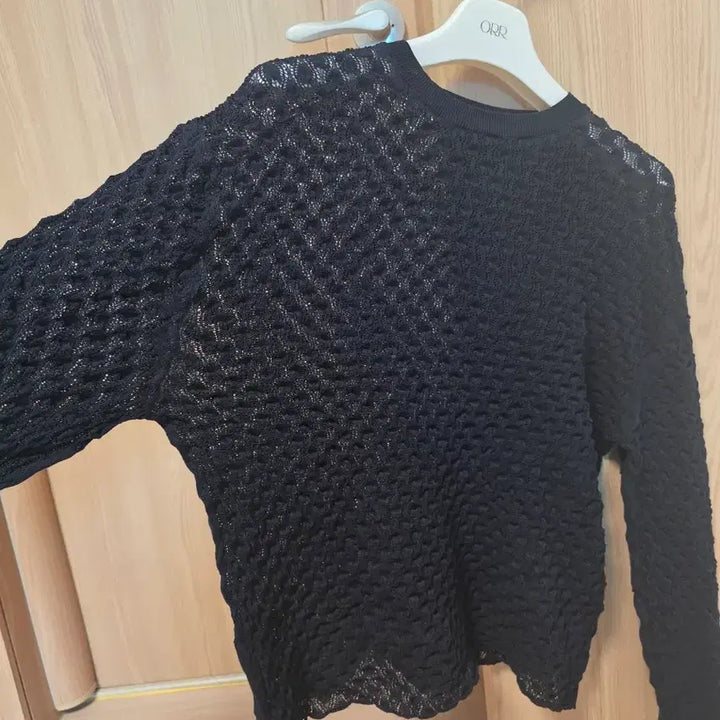 [BUNJANG] ORR Lace Round Pullover Black M / (무배)ORR  오르  레이스 라운드 풀오버 블랙  M